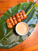 Turon with Pineapple Vanilla Cream Sauce